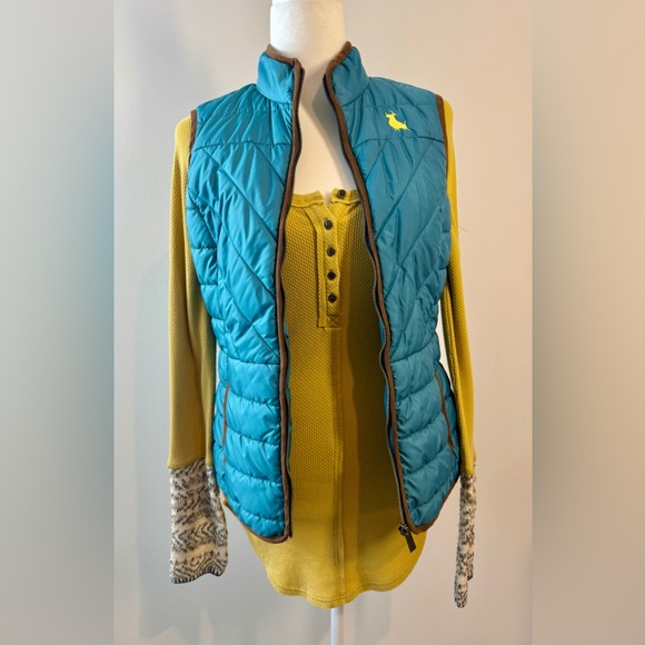 Free People Alpine Cuff Henley Thermal Top Mustard Yellow Size M NWT - Picture 4 of 15